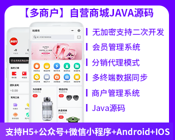 多商户运营版JAVA商城小程序