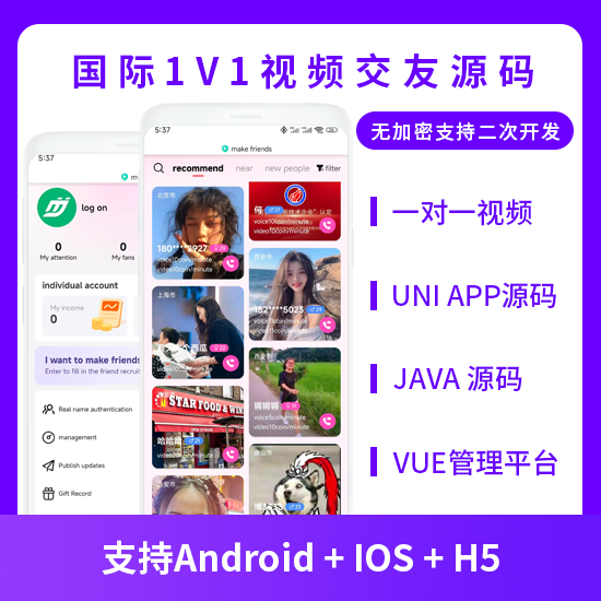 国际版一对一视频交友视频聊天系统